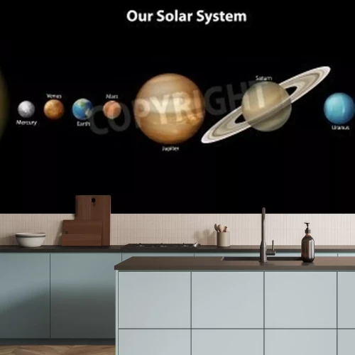 Fototapete Räumliches Sonnensystem