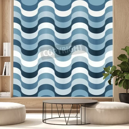 Fototapete Blaue optische Täuschung 3D