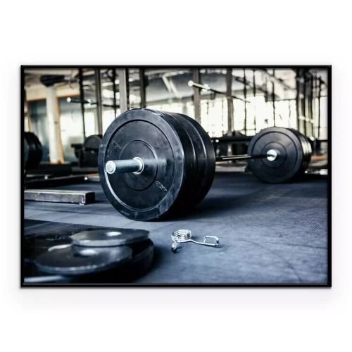 Poster Gewichte im Fitnessstudio
