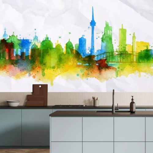 Sticker Silhouette Overlay Stadt Berlin