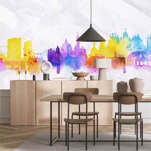 Sticker Silhouette Overlay Stadt Kiew, Rom