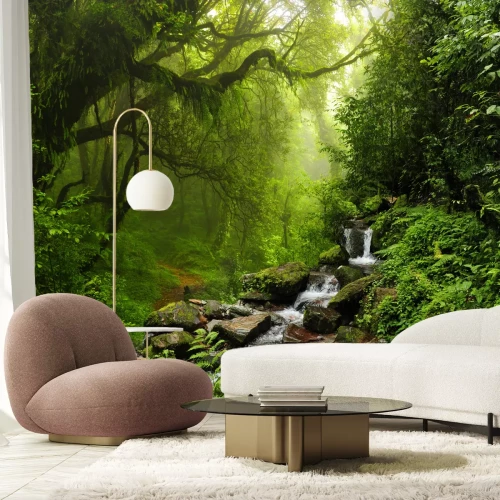 Fototapete Tropen und kleiner Wasserfall