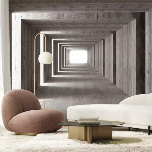 Fototapete Leerer Betontunnel