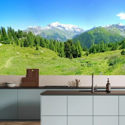 Fototapete Grünes Alpenpanorama