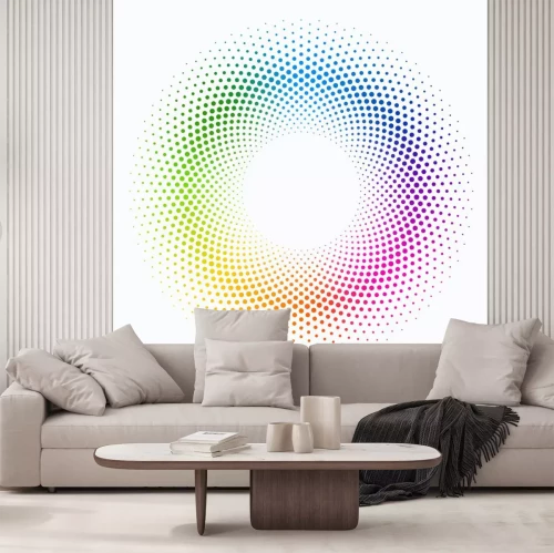 Sticker Vektor Hintergrund #Colorful Polka Dot Circle Pattern