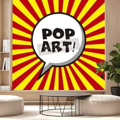Fototapete Pop-Art-Inschrift auf rotem Hintergrund