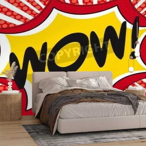 Fototapete Comic-Inschrift wow