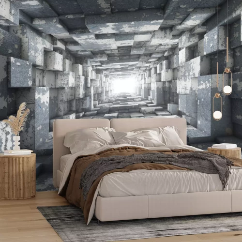 Fototapete Geometrischer abstrakter Tunnel