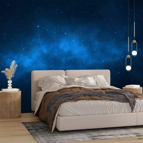 Sticker Sterne in der Galaxie Schattierungen von Dunkelblau Grafik