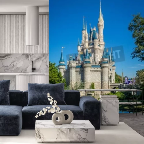 Fototapete Magisches Schloss mit hohen Türmen