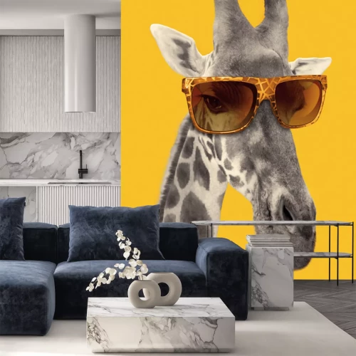 Sticker Giraffe mit Sonnenbrille