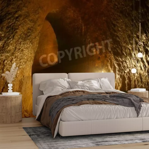 Fototapete Höhle mit Tunnel 3D