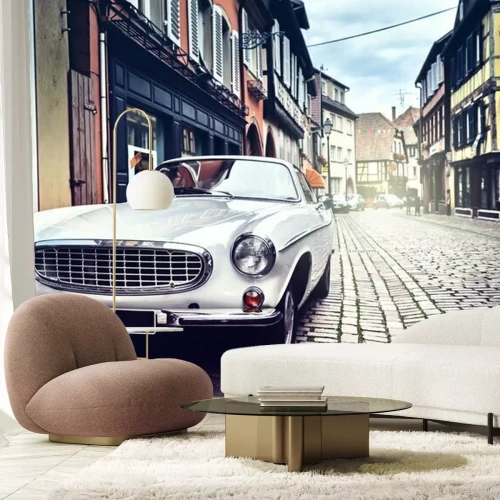 Fototapete Oldtimer auf der Straße