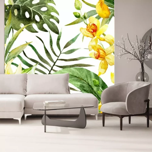 Sticker Gelbe Blumenrohre