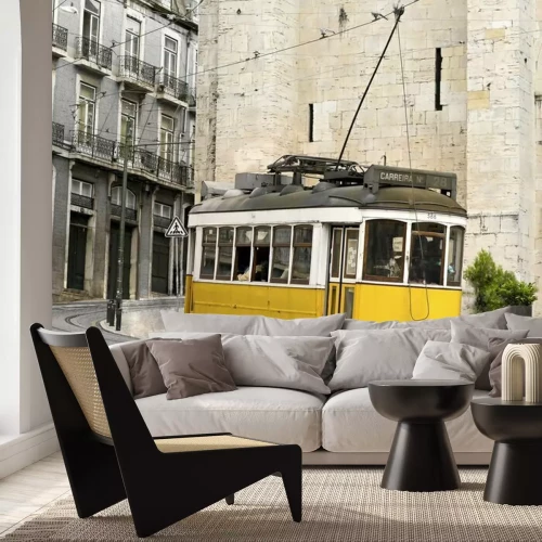 Fototapete Gleisfahrzeug in Lissabon