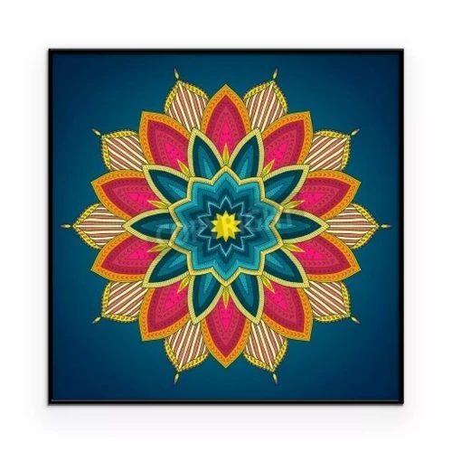 Poster Durchbrochenes Mandala mit ethnischem Muster