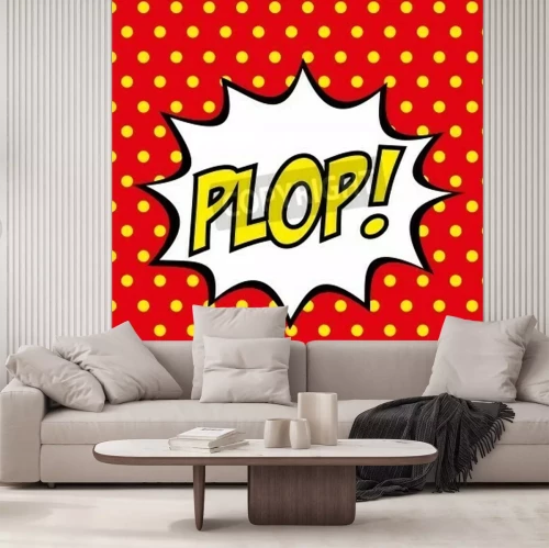 Fototapete Abbildung vor dem Hintergrund der Punkte