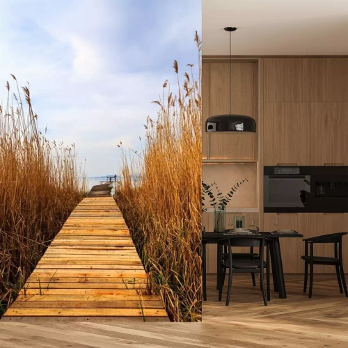 Fototapete Steg über Dünen