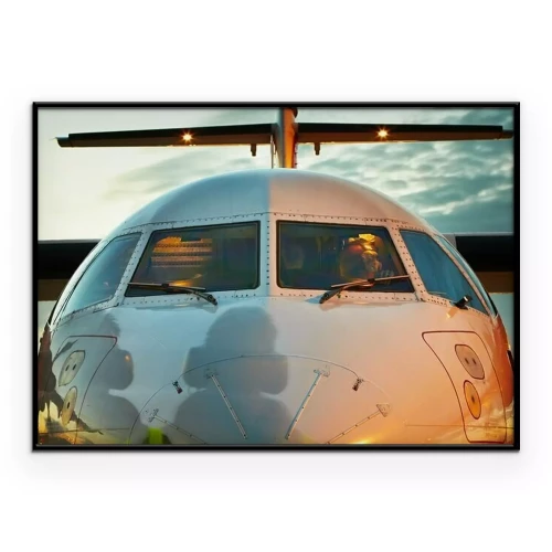 Poster Vorderansicht des Flugzeugcockpits