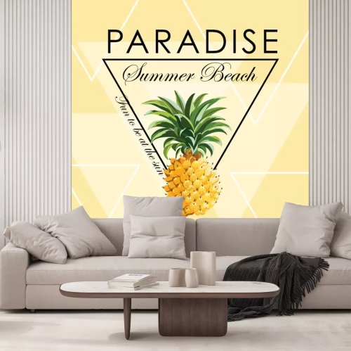 Sticker Grafik mit Ananas und Aufschriften