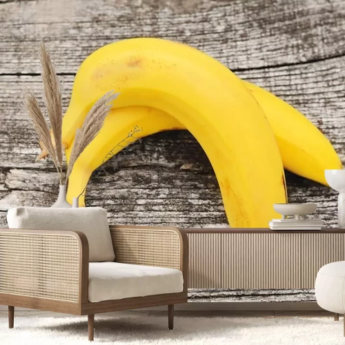 Sticker Zwei Bananen auf grauen Brettern