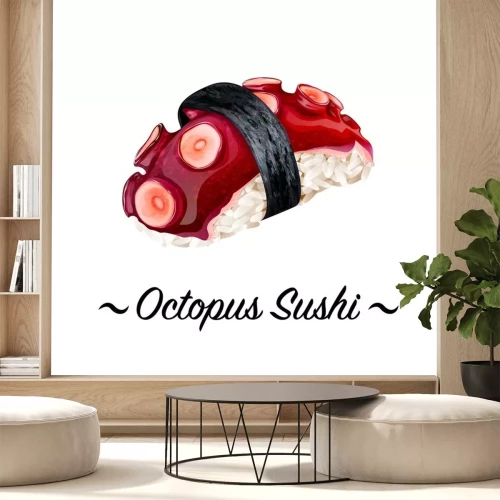 Sticker Sushi mit Oktopus Reis und Algen