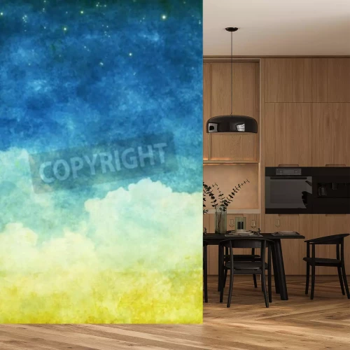 Fototapete Aquarellhimmel mit Sternen