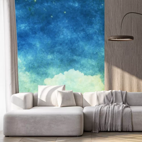 Fototapete Aquarellhimmel mit Sternen