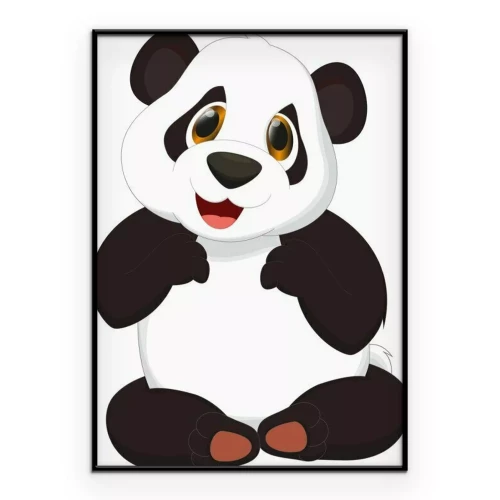 Poster Lächelnder Panda aus einem Märchen