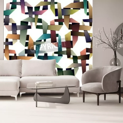 Fototapete Vielfarbiges Muster 3D