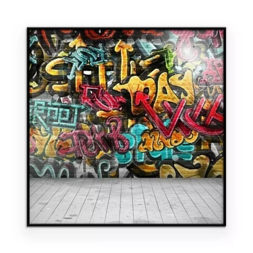 Poster Bunte Graffiti an der Wand