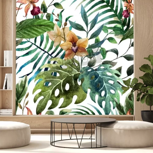 Fototapete Natürliches Motiv vor weißem Hintergrund