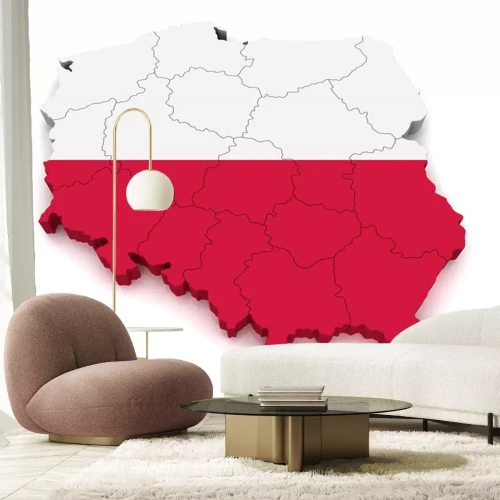 Sticker 3D-Karte von Polen