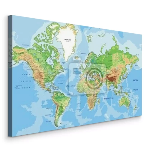 Bild Genaue physische Karte der Welt