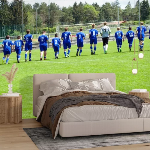 Sticker Fußball Foto einer Jungenmannschaft