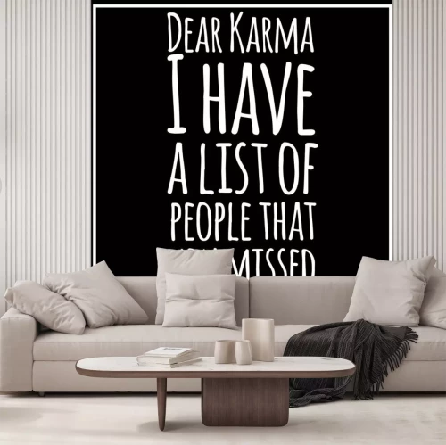 Sticker Lustiges englisches Zitat über Karma