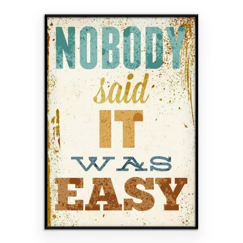 Poster Vintage-Typografie-Grafik mit einem englischen Motivationsslogan