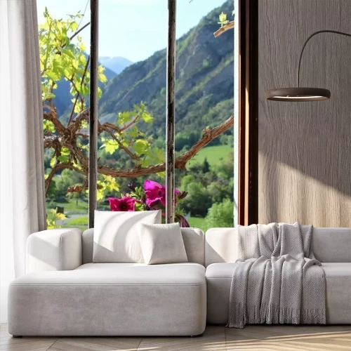 Fototapete Natur hinter dem fenster