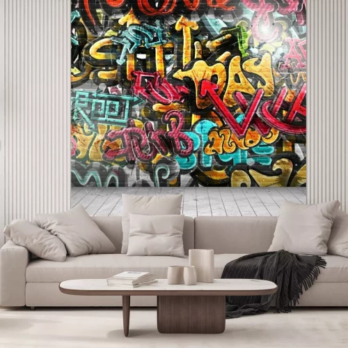 Fototapete Graffiti an der Wand