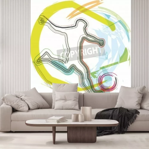 Fototapete Präzises Fußballmuster