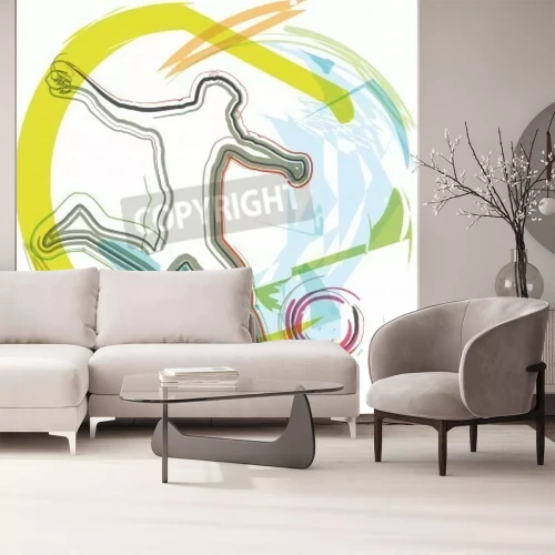 Fototapete Präzises Fußballmuster