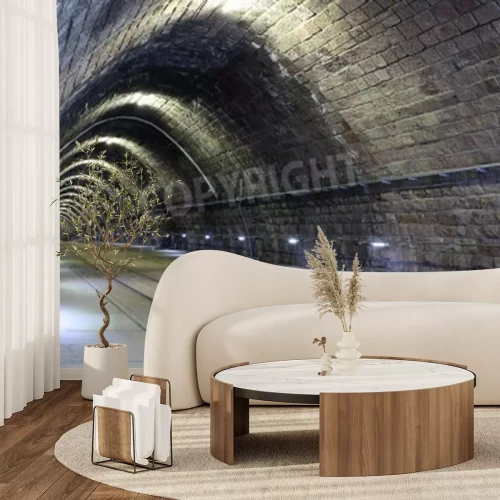 Fototapete Stimmungsvoller Eisenbahntunnel