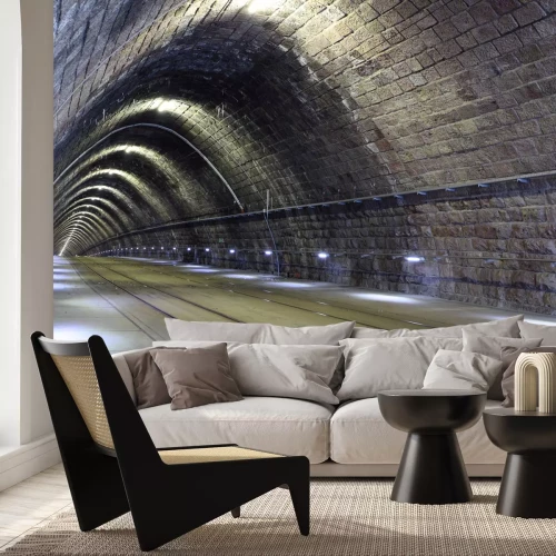 Fototapete Stimmungsvoller Eisenbahntunnel