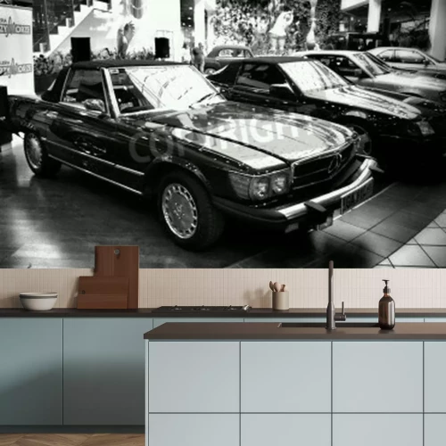 Fototapete Ausstellung alter Autos