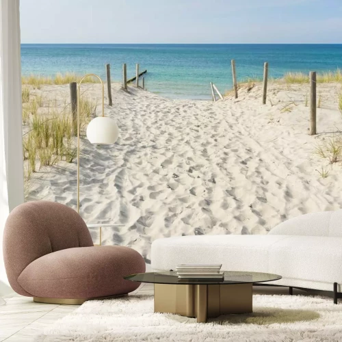 Fototapete Sandiger Eingang zum Strand