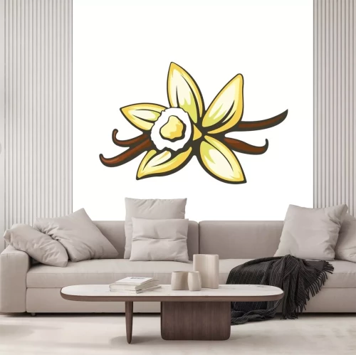 Sticker Minimalistische Grafik mit Vanille