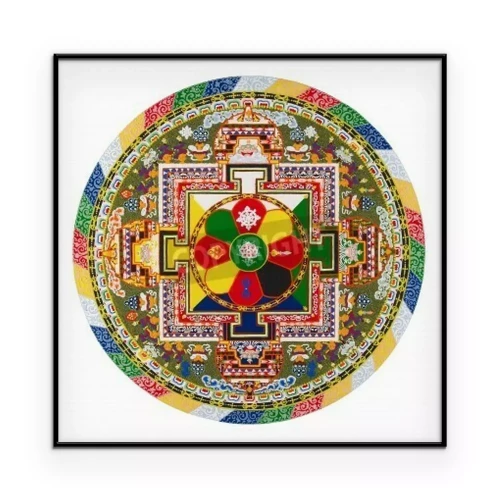Poster Farbenfrohes tibetisches Mandala