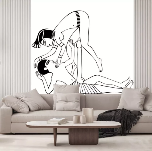 Sticker alten Ägypten - erotische Zeichnung - Vektor