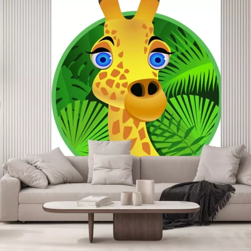 Sticker Giraffenkarikatur