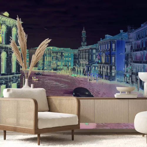 Fototapete Malerische Panorama des Canal Grande im Herzen Venedigs